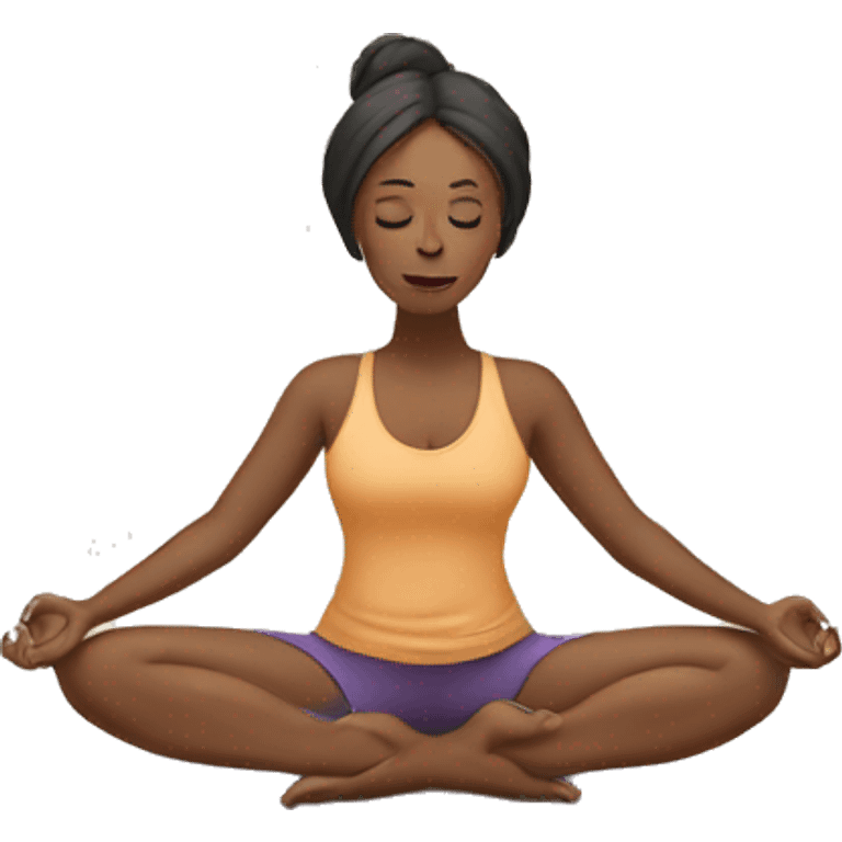 a Women on a yoga position emoji