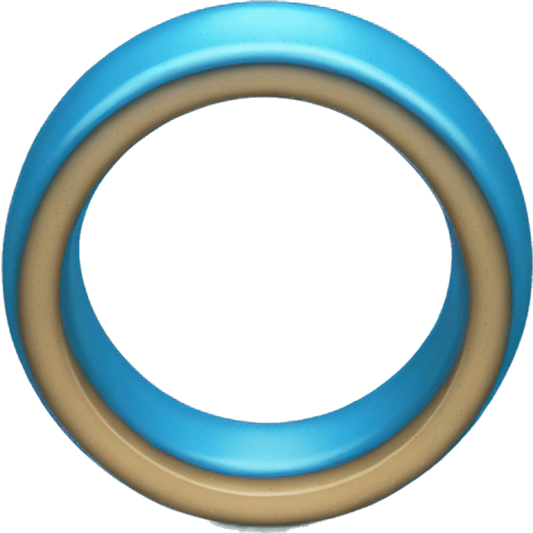 Blue ring circle bright blue emoji