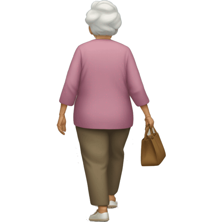 grandma walking away from emoji