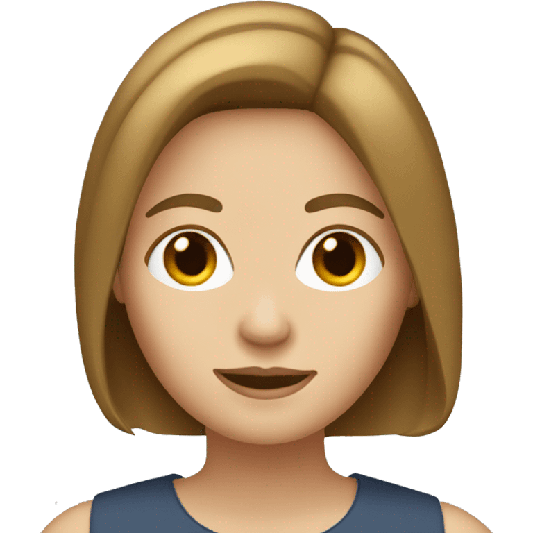 brown-haired white woman with bob emoji