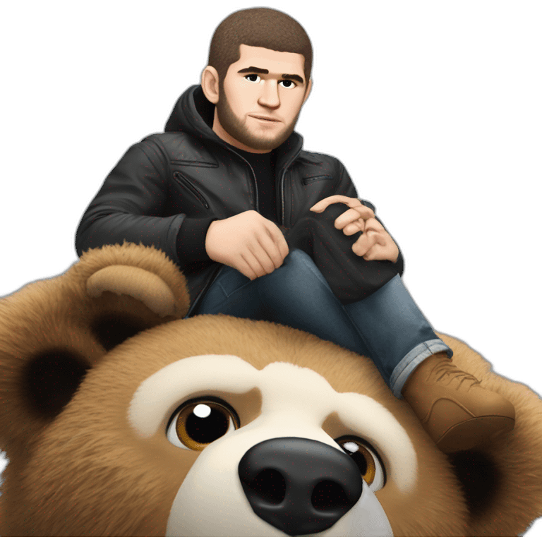 khabib nurmagomedov riding a bear emoji