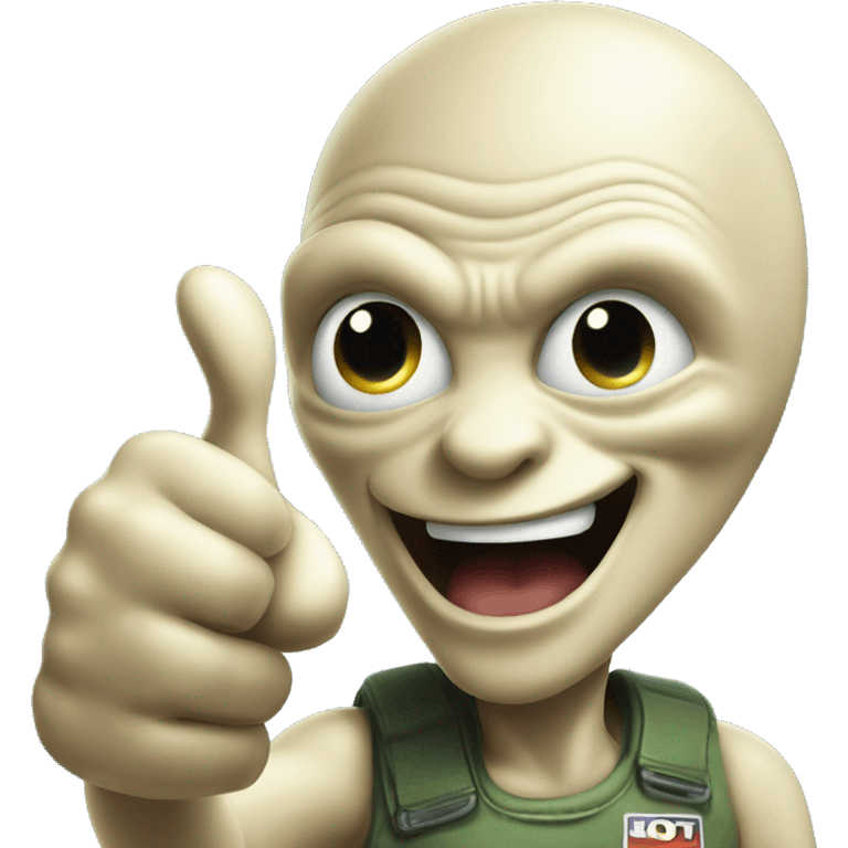 thumbs up from alien emoji