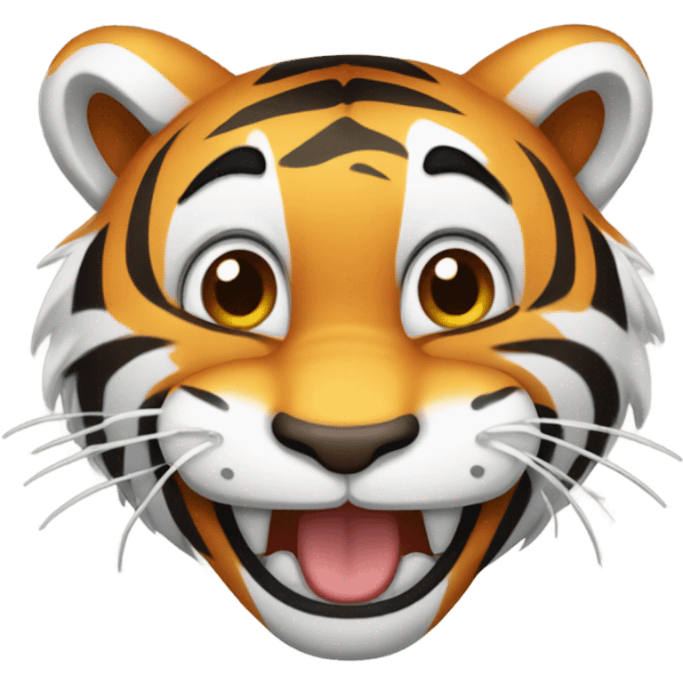 A tiger with braces emoji