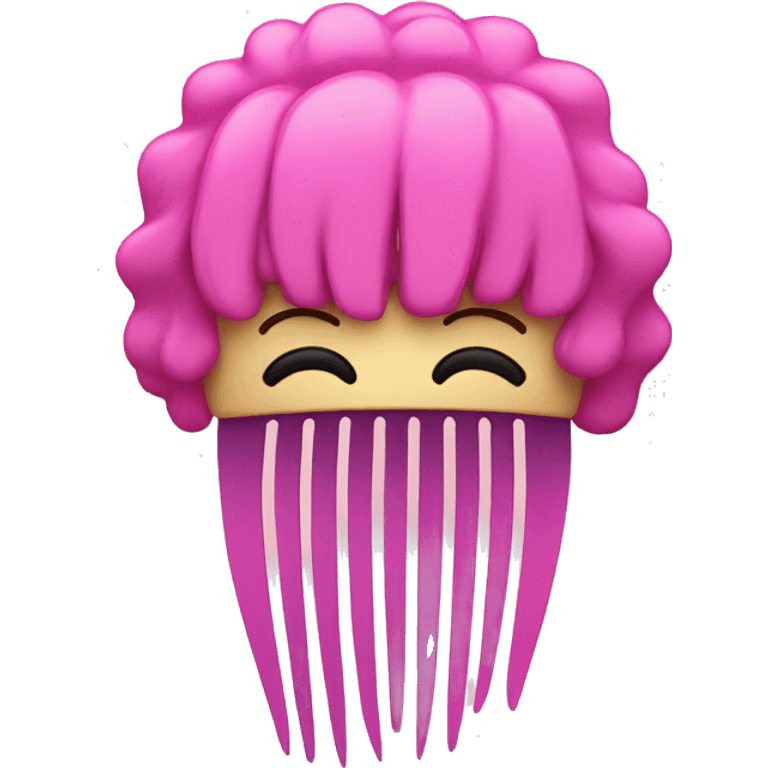 comb for hair pink emoji