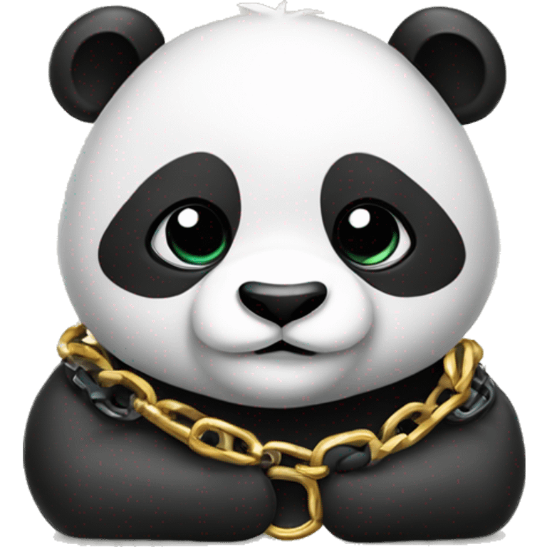 Panda wearing chain emoji