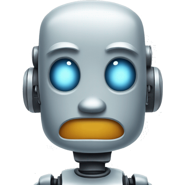 Robot unhappy emoji