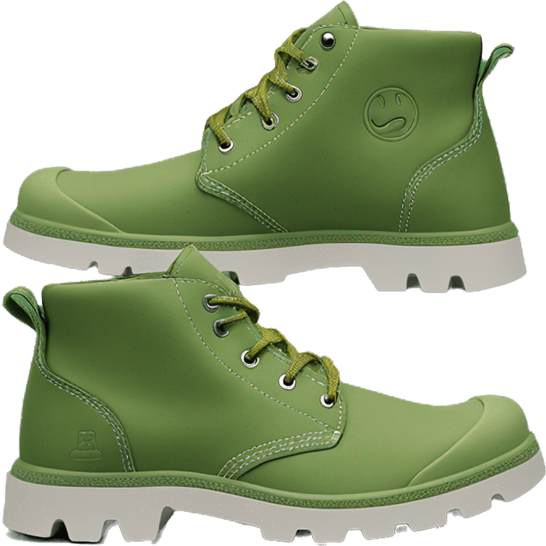 Original Palladium pampa Mens low Boot Green emoji