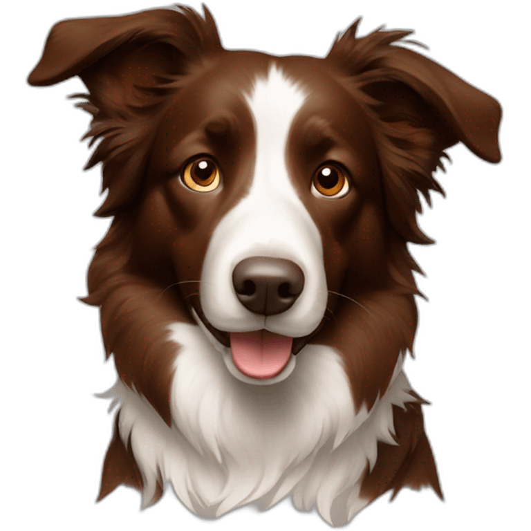 brown border collie emoji