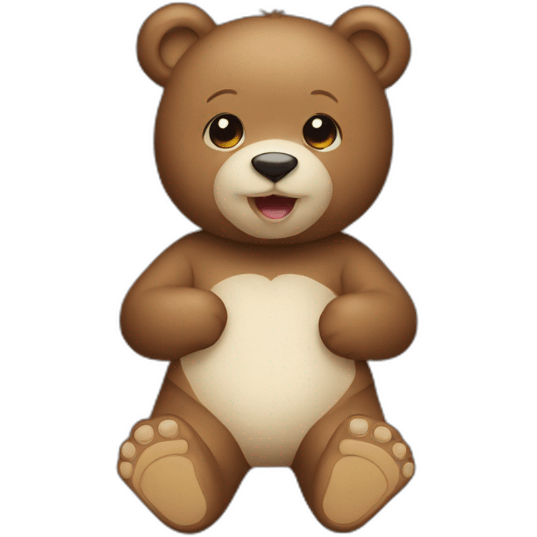 Baby in a bear combi emoji