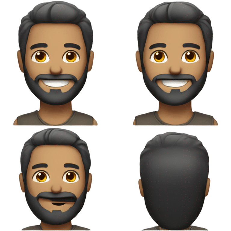 smiling male portrait with beard emoji