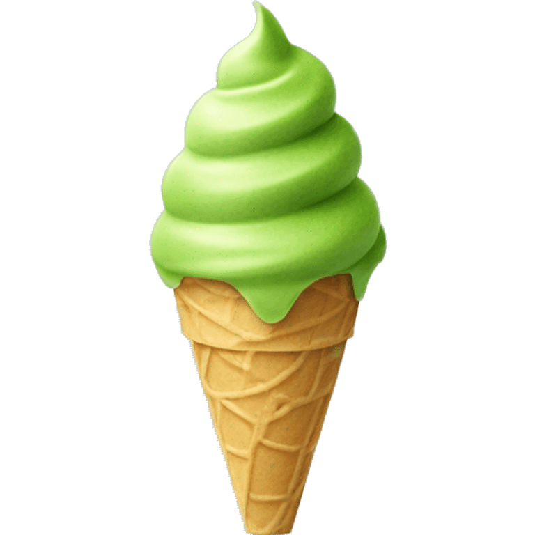 ice cream matcha in a cone emoji