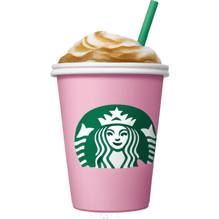 Pink Starbucks cup emoji