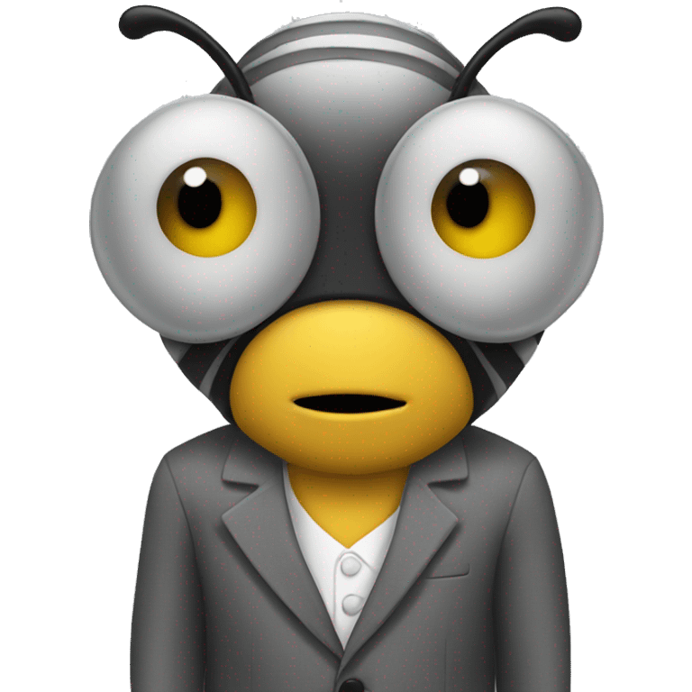 Bee in a grey suit emoji