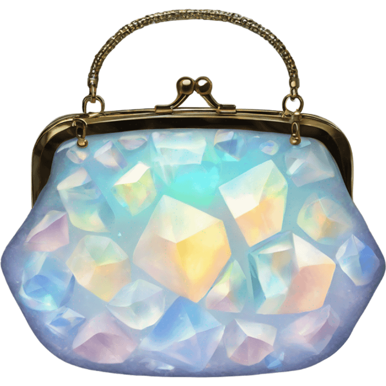 opal Crystal gemstone covered purse emoji