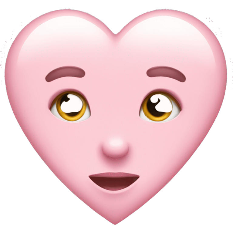 heart in a baby pink color emoji