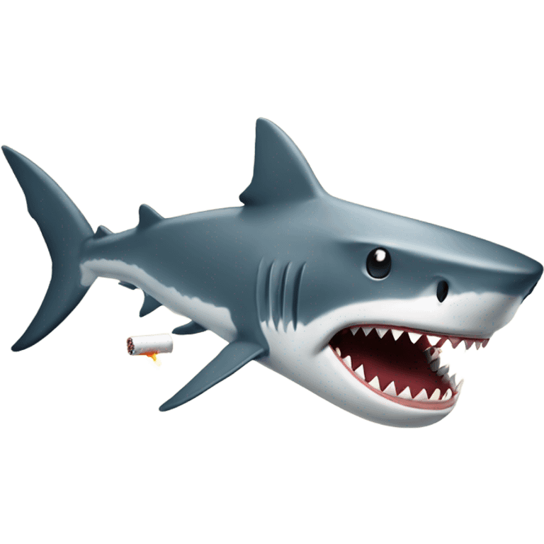 Shark with a cigarette  emoji