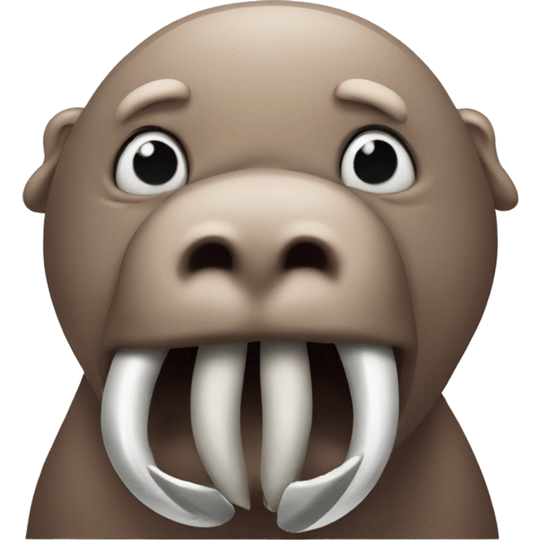 Angry walrus big tusk  emoji