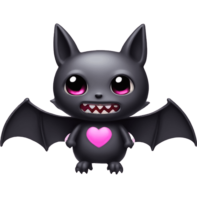 pink goth bat emoji