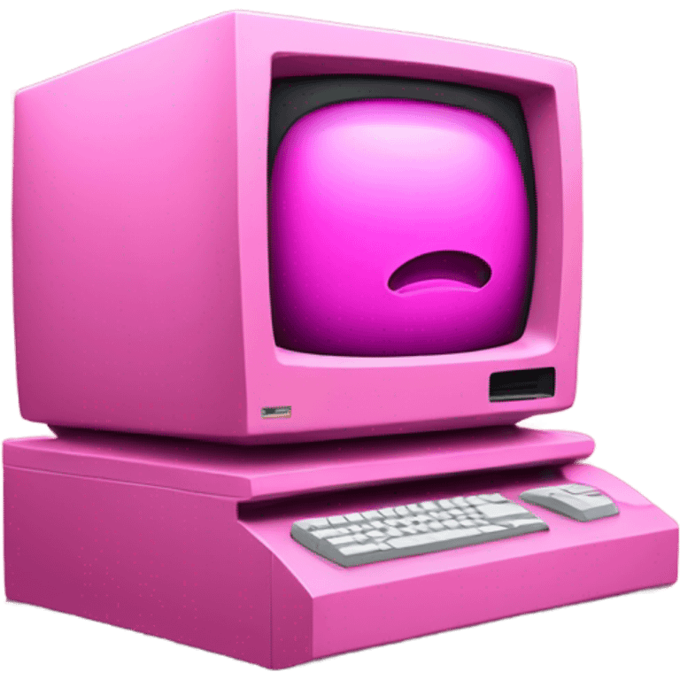 intensive pink color macintosh computer emoji