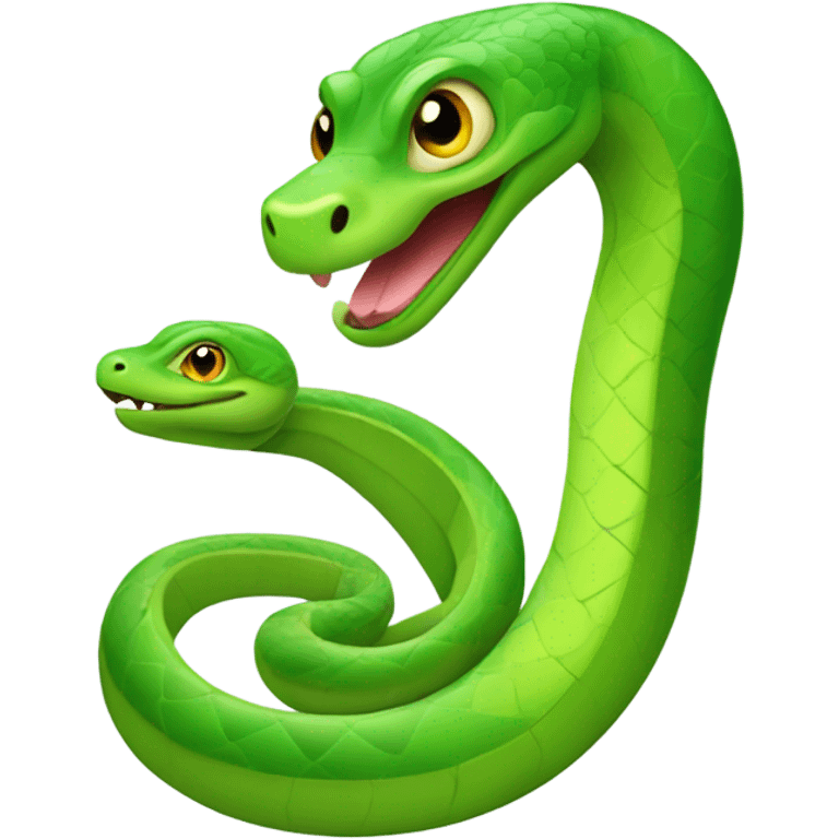 cute green snake emoji