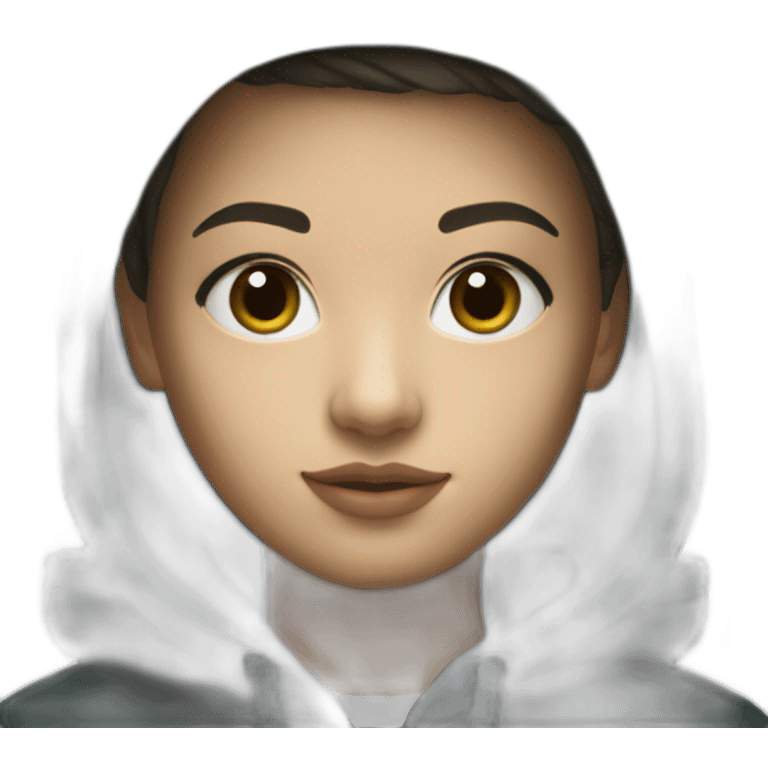 Lacoste bag girl with black lacoste hoodie emoji