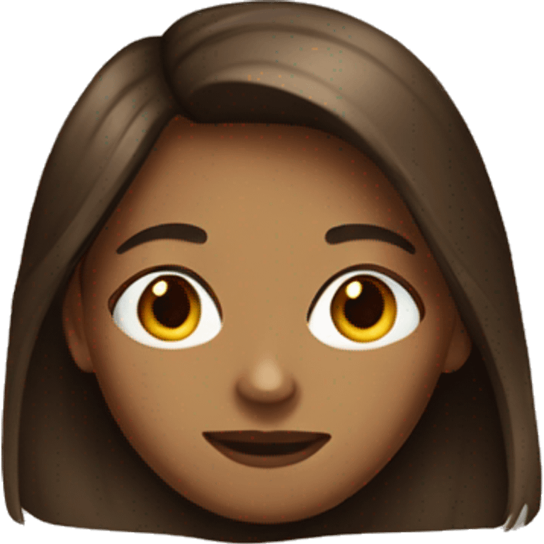 brown haired girl portrait emoji