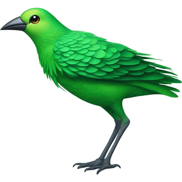 Green bird emoji