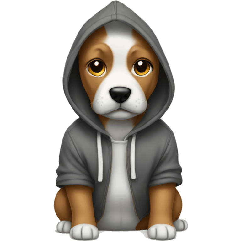 Dog wear a hoodie  emoji