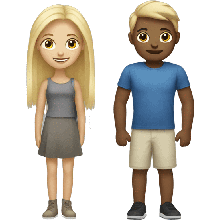 blonde girl and three komyak emoji