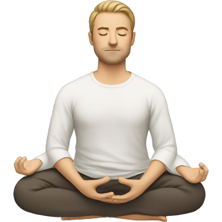 european man meditating emoji