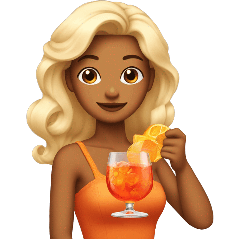 one princess drinking aperol emoji