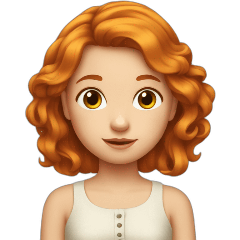 Petite fille rousse emoji