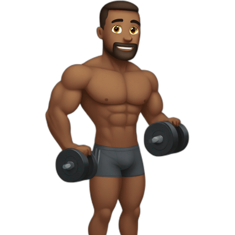 shirtless gym emoji