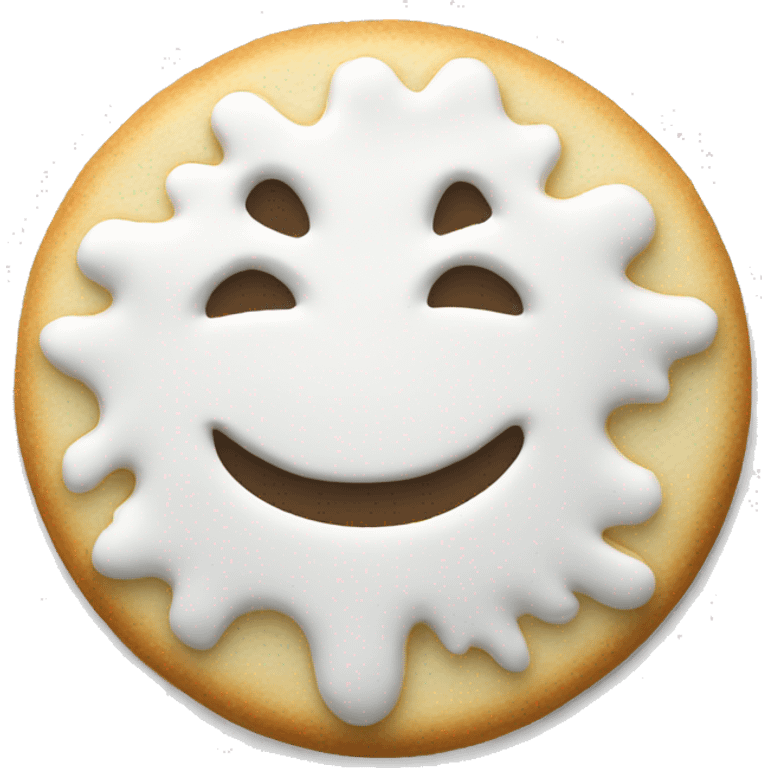 Snowy white cookies  emoji