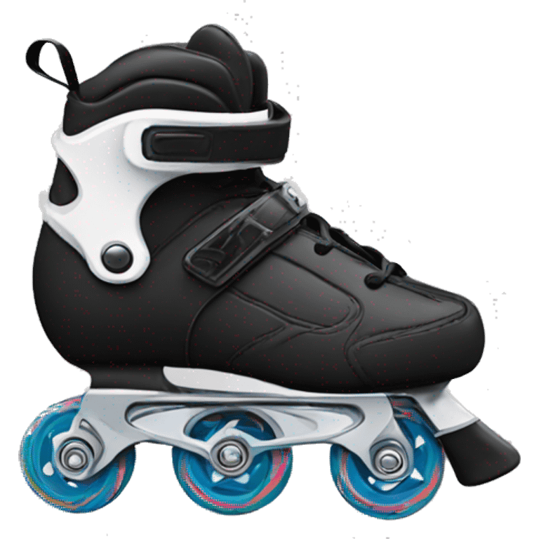 a black rollerblade inline skate emoji