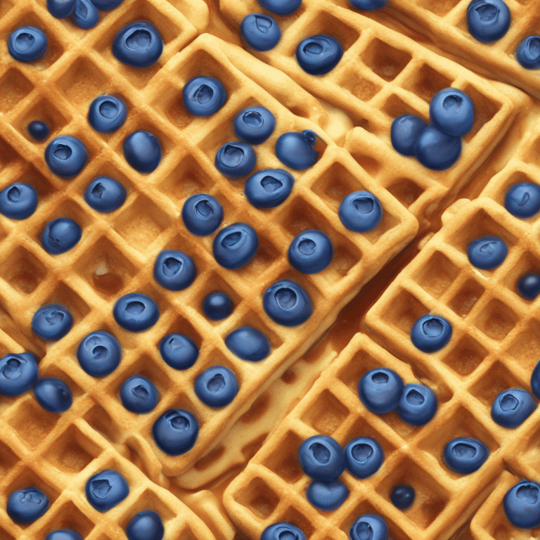 blueberry waffles with maple syrup  emoji