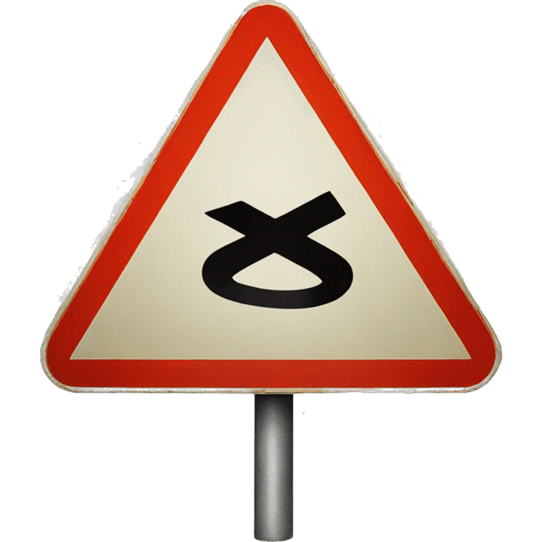 Caution triangle road sign emoji