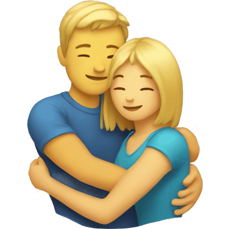 two people hug emoji