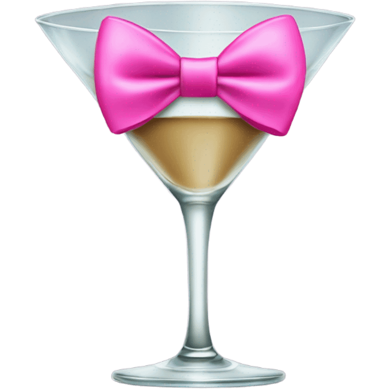 Martini with pink bow emoji