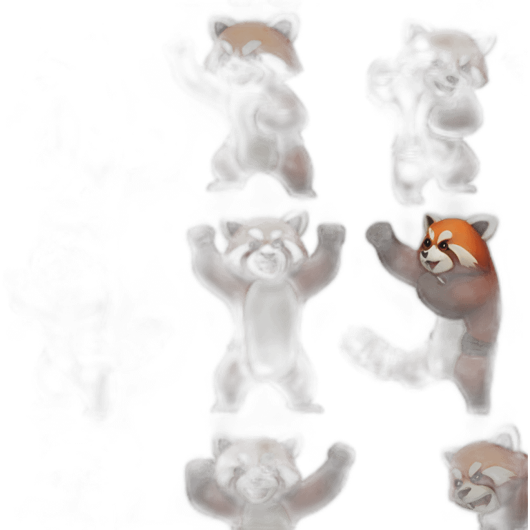 Angry Red Panda clenching fists emoji