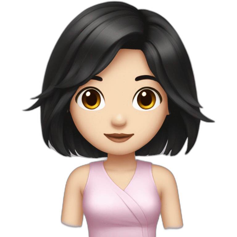 Beautiful girl,Black hair,long hair,Black eyes,Chinese emoji