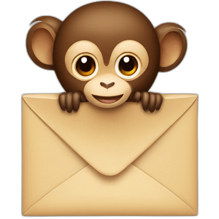 Letter M With a little monkey emoji