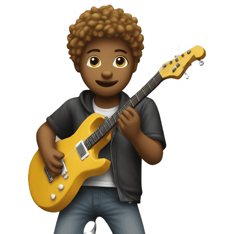 person playing a rnb guitar emoji