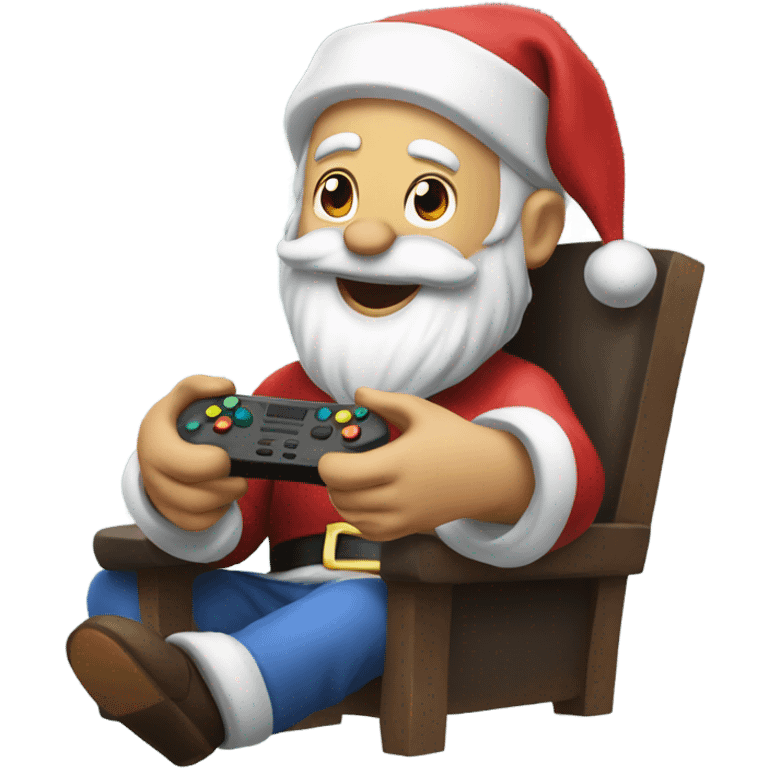 Santa playing video games  emoji