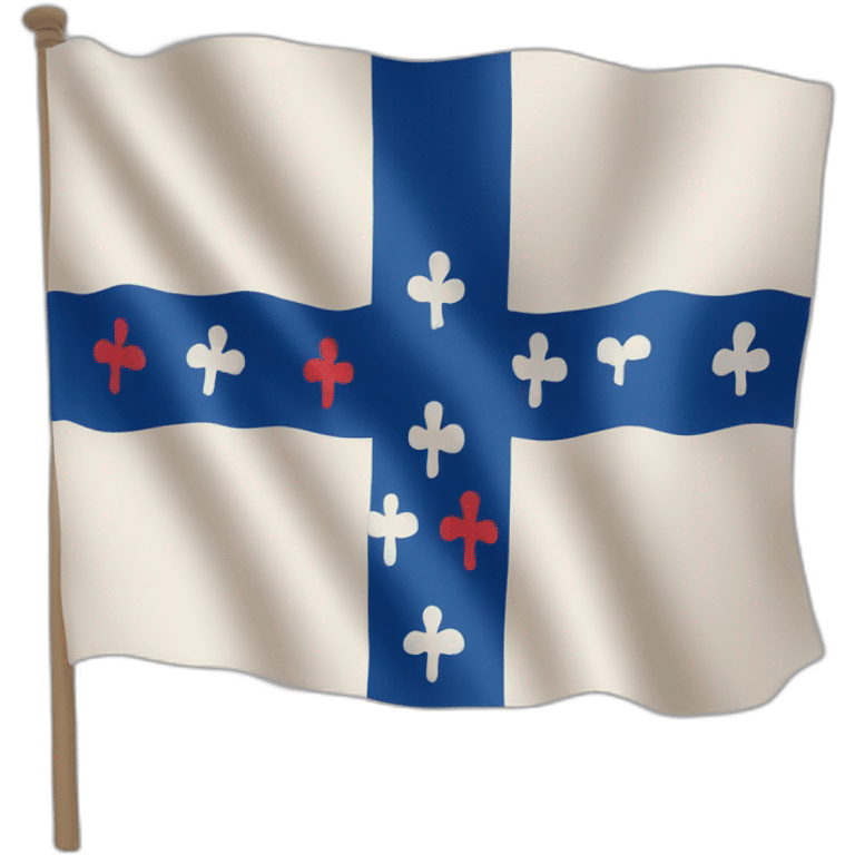 Drapeau français avec la croix de Lorraine emoji