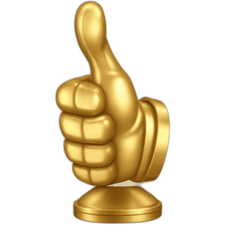 Golden thumbs up Oscar award style emoji