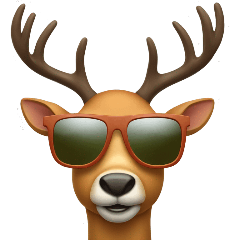 Deer with suglasses emoji