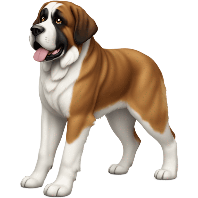 Saint Bernard with one all white ear  emoji