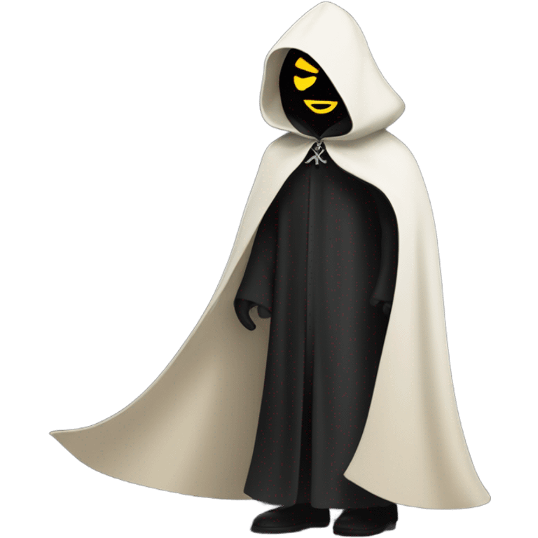 illuminati shadow figure in black cloak emoji