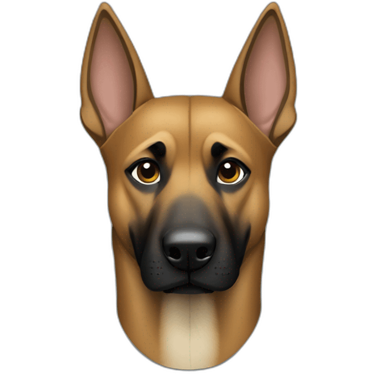 Malinois wearing a jacket emoji